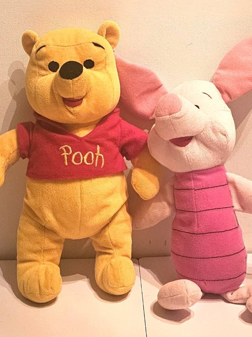 Plush Disney Winnie the Pooh Piglet Stuffed Animals Vintage Mattel